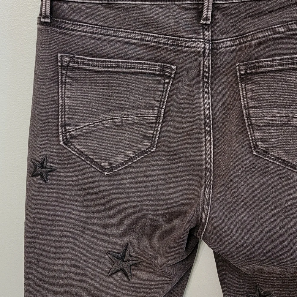 Driftwood‎ Womens Gizelle Embroidered Star Black Skinny Ankle Fit Jeans Size 26